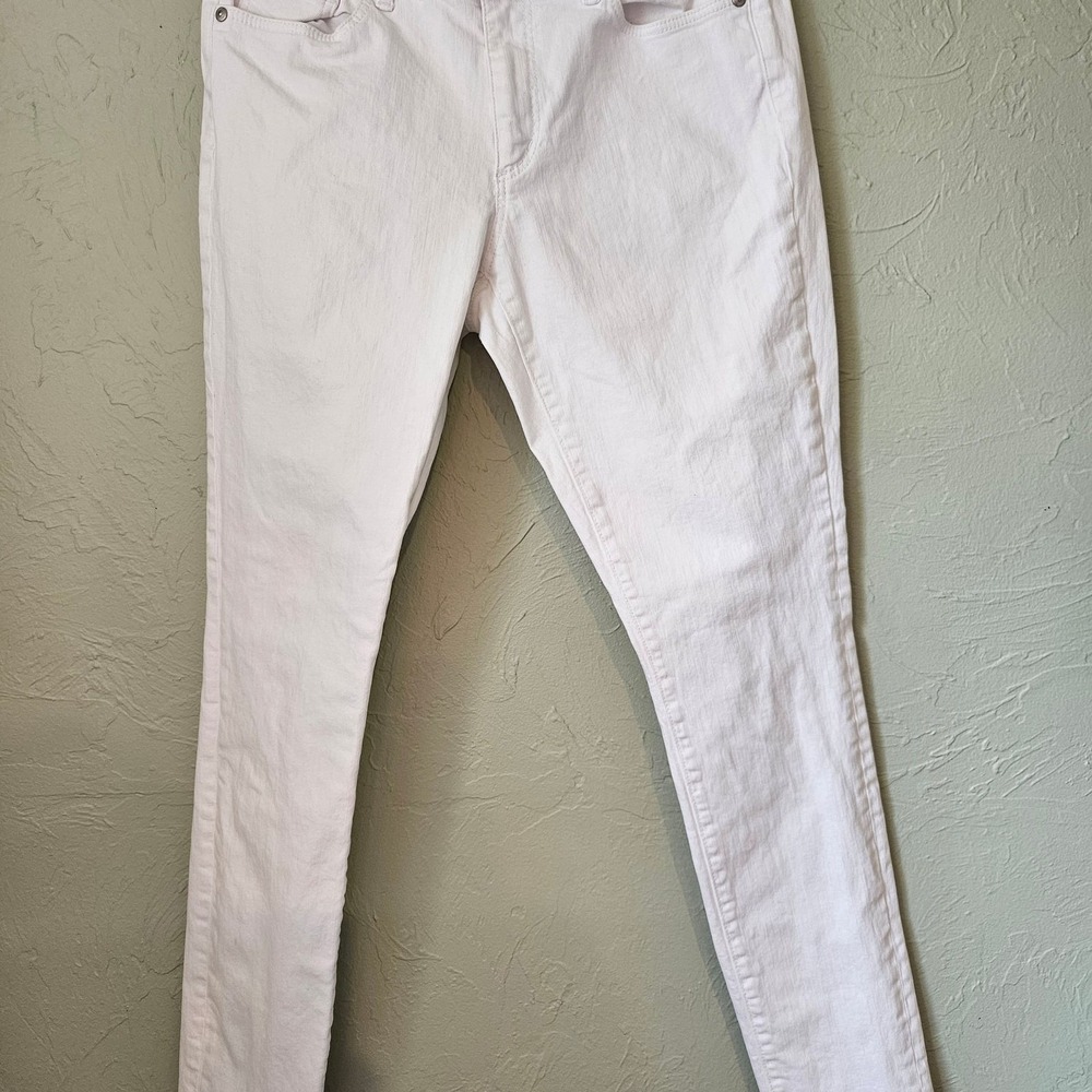 Ann Taylor Loft Women's Curvy Slim‎ Pocket Skinny Jeans 28 (6) White